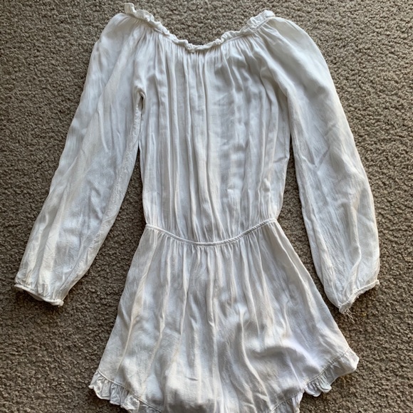 Brandy off shoulder white Gabriella romper - Picture 2 of 5